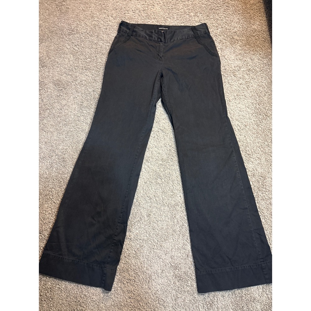 Y2K Moda International The Marisa Fit Black Wide Leg Cotton Pants 8 Tall